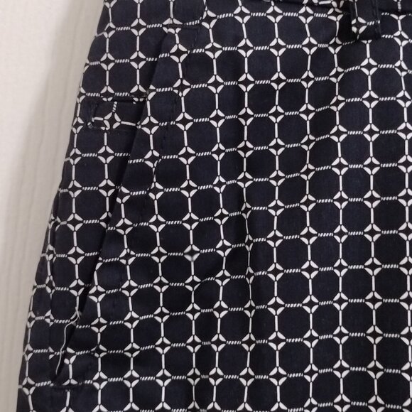 Talbots Woman Petites 16WP Geometric Print Pants Black White Career Casual NWT - Picture 12 of 15